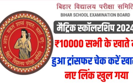 Bihar Board 10th Pass Scholarship 2024 Check Payment Status: बिहार बोर्ड मैट्रिक स्कॉलरशिप ₹10,000 पेमेंट लिस्ट अभी-अभी जारी यहां से देखें पेमेंट लिस्ट