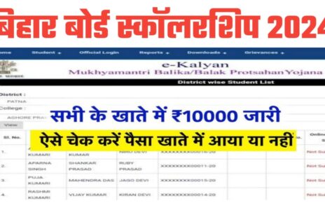 Bihar Board 10th & 12th Scholarship 2024 Payment Check Now : आनंद किशोर का बड़ा ऐलान, मैट्रिक इंटर पास सभी के खाते में इस दिन से भेजे जाएंगे पैसे