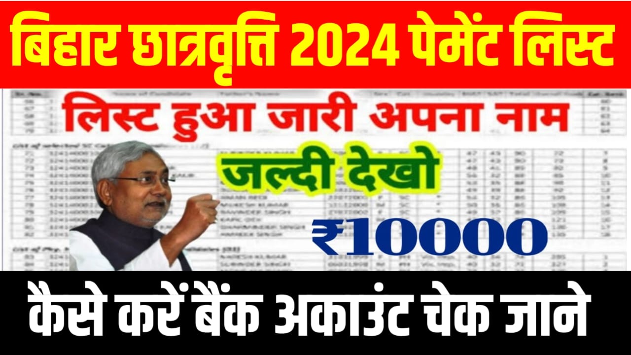 Bihar Board 10th Scholarship Payment Check 2024: बिहार बोर्ड मैट्रिक पास स्कॉलरशिप के लिए अभी-अभी जारी हुआ सभी के खाते में पैसे, इस लिंक से चेक करें पूरी डिटेल्स