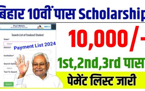 Bihar Board Matric Scholarship Payment Check 2024: जारी हुआ मैट्रिक के छात्रों के खाते में पैसे जल्दी से स्कॉलरशिप स्टेटस चेक करें