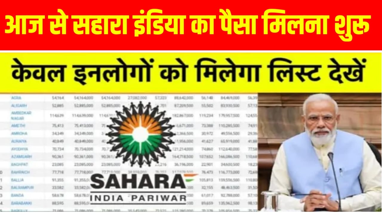 Sahara Money Refund Start 2024: सहारा इंडिया का पैसा जुलाई में मिलना हुआ शुरू लिस्ट करें जल्दी से चेक