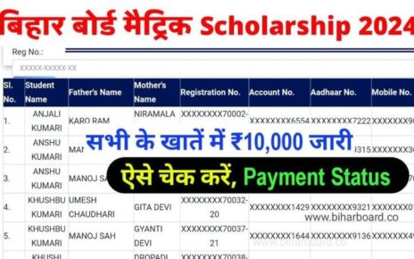 Bihar Board First Division Scholarship Jari 2024: बिहार बोर्ड मैट्रिक स्कॉलरशिप ₹10,000 सभी के खाते में जारी, जल्दी चेक करें