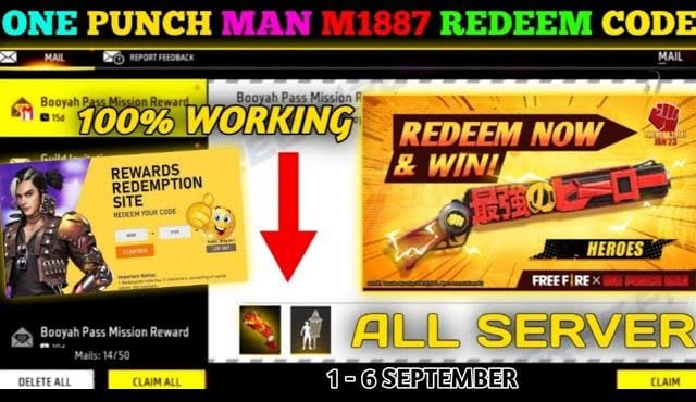 Free Fire Redeem Code Active Now 2 September 2024: लूट लो सितंबर महीने में फ्री फायर रिडीम कोड जल्दी से करे क्लेम