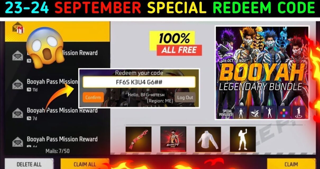 New Free Fire Redeem Code : फ्री फायर नया रिडीम कोड अभी-अभी जारी, जल्द करें क्लेम