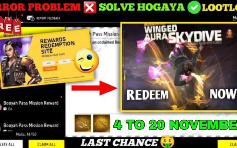 New Reward Free Fire Max Redeem Code :- गरेना फ्री फायर मैक्स रिडीम कोड और डायमंड जल्दी से क्लेम करें।